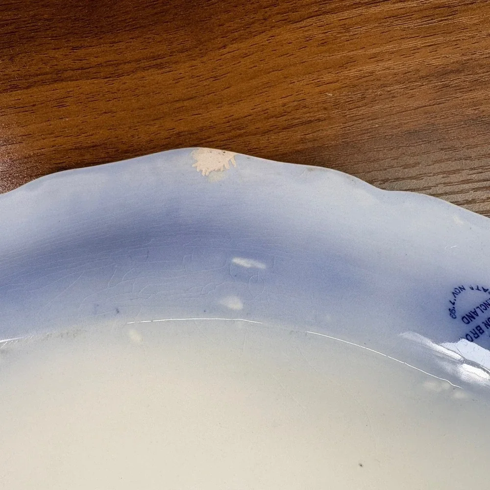 Antique Johnson Brothers Flow Blue Serving Platter 1899 14